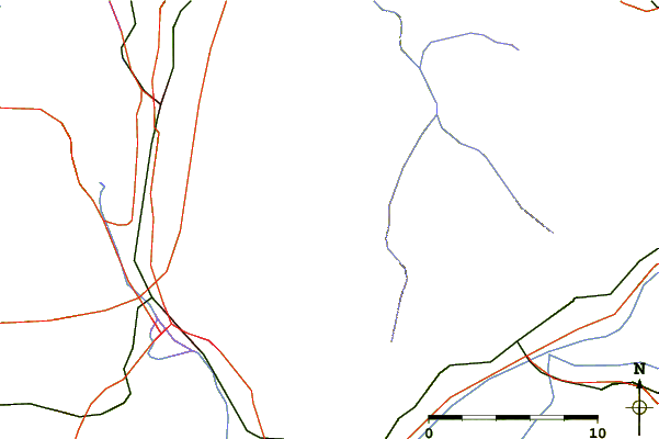 Roads and rivers around Mont Margériaz