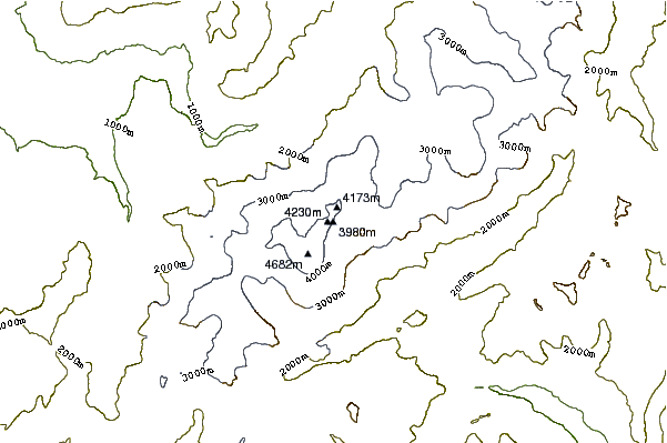 Mountain peaks around Mont Maudit