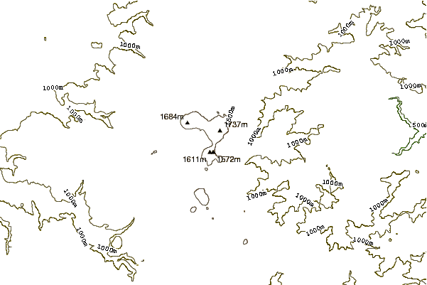 Mountain peaks around Mont Mezenc