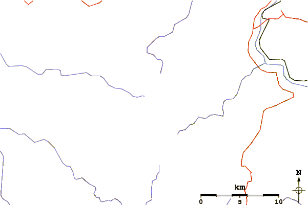 Roads and rivers around Mont Mezenc