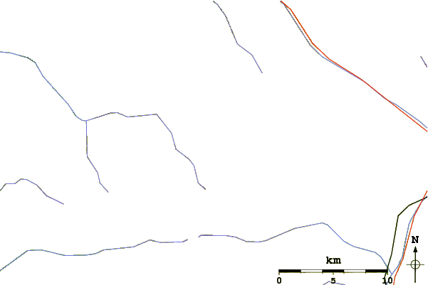 Roads and rivers around Mont Pelvoux