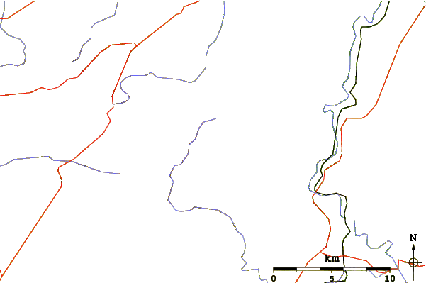 Roads and rivers around Mont Pinçon