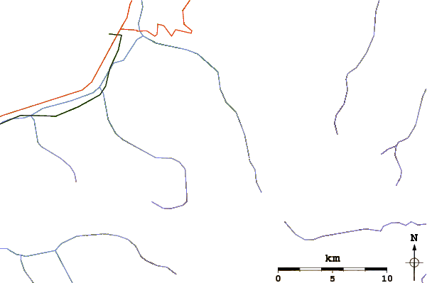 Roads and rivers around Mont Pourri