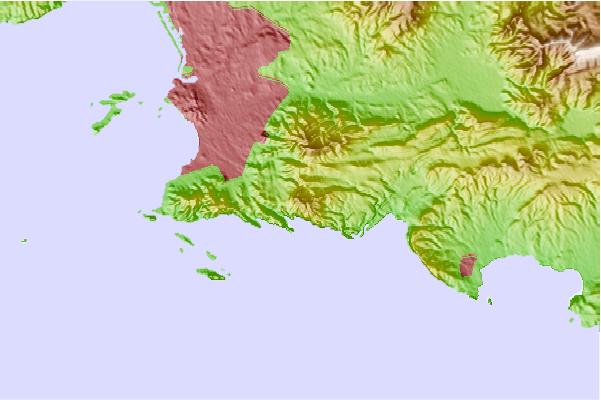 Surf breaks located close to Mont Puget