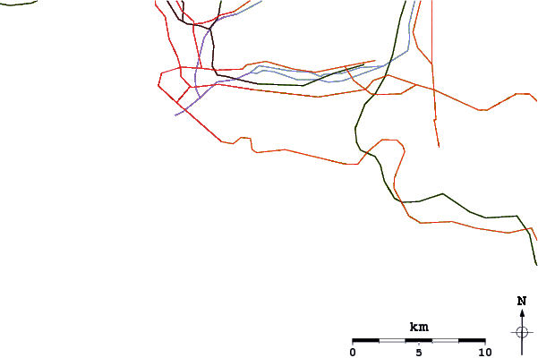 Roads and rivers around Mont Puget