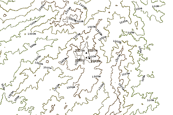 Mountain peaks around Mont Renoso