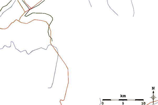 Roads and rivers around Mont Rogneux