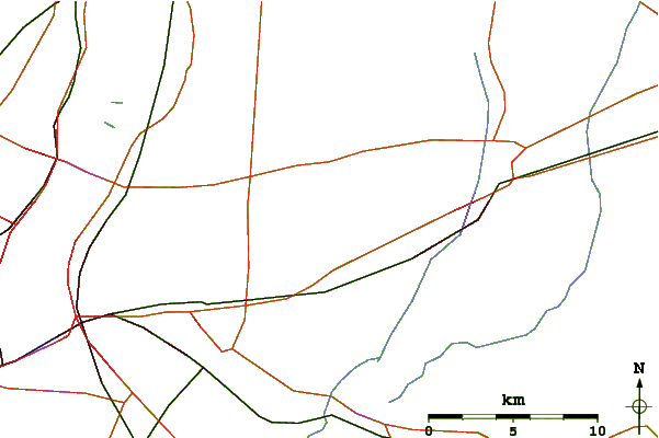 Roads and rivers around Mont Saint-Bruno