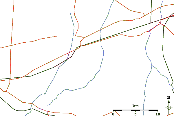 Roads and rivers around Mont Saint-Hilaire