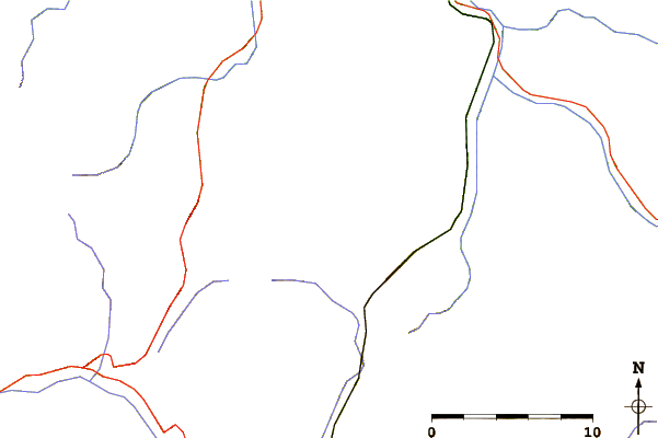 Roads and rivers around Mont Valier