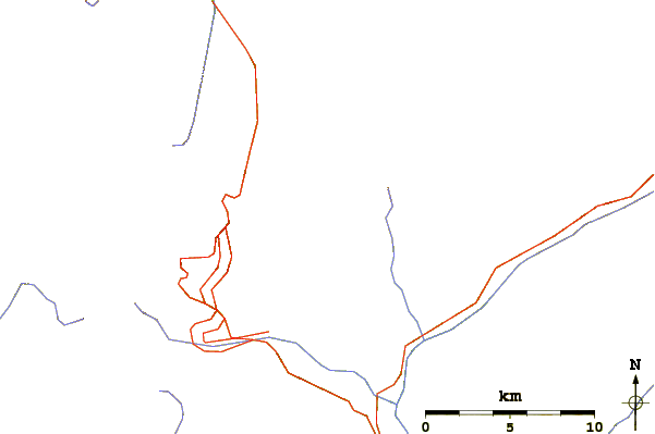 Roads and rivers around Mont Vélan