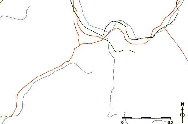 Roads and rivers around Mont d'Arbois