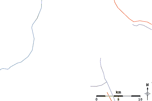 Roads and rivers around Mont des Poilus