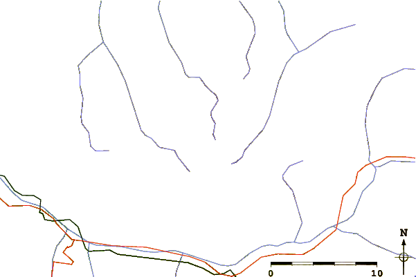 Roads and rivers around Mont du Borgne