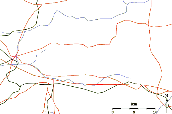 Roads and rivers around Montagne Sainte Victoire