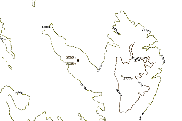 Mountain peaks around Montagne del Morrone