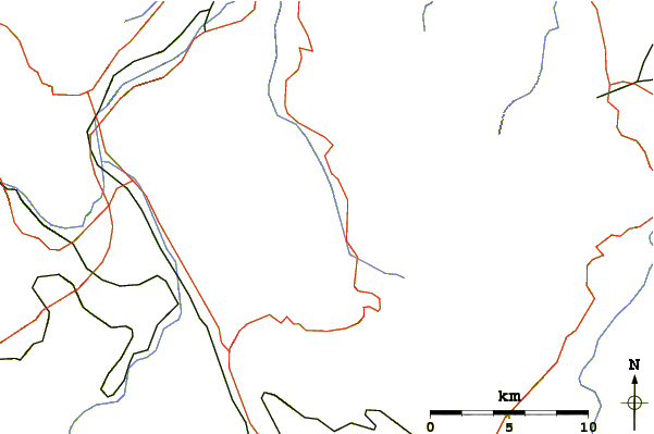 Roads and rivers around Montagne del Morrone