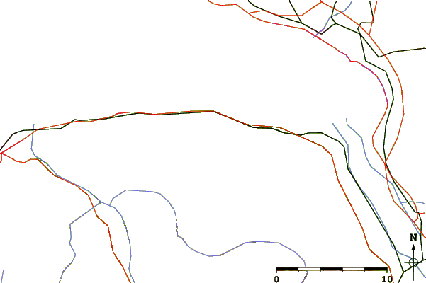 Roads and rivers around Montagne des Mémises