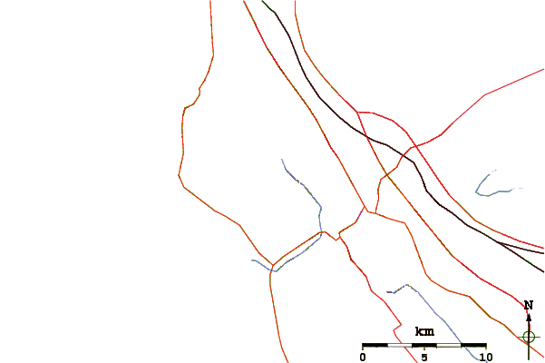 Roads and rivers around Montara Mountain