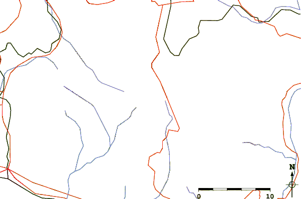 Roads and rivers around Monte Acellica