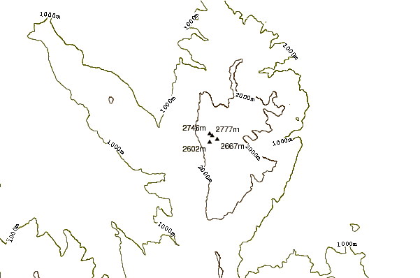 Mountain peaks around Monte Amaro