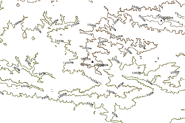 Mountain peaks around Monte Arido