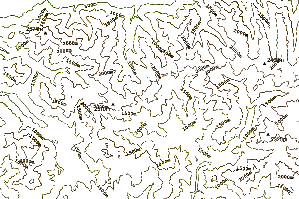 Mountain peaks around Monte Avaro