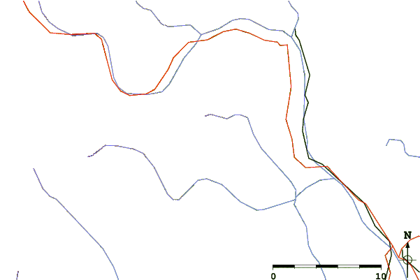 Roads and rivers around Monte Barone