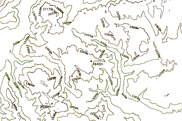 Mountain peaks around Monte Campomolon