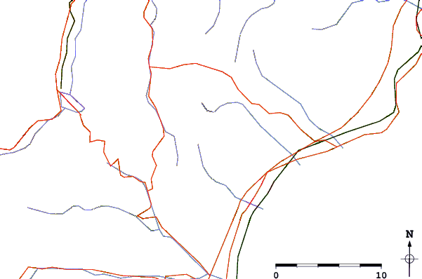 Roads and rivers around Monte Carmo di Loano