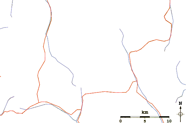 Roads and rivers around Monte Casale