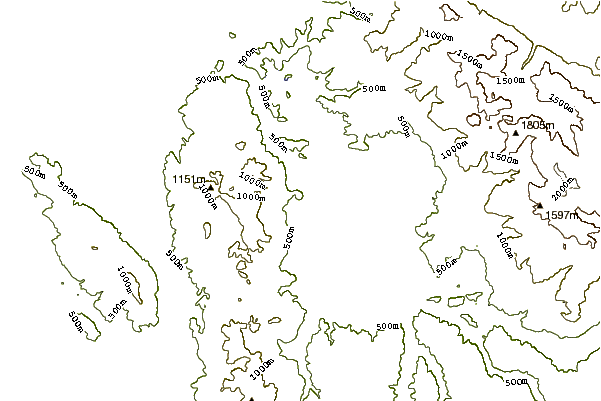 Mountain peaks around Monte Catria