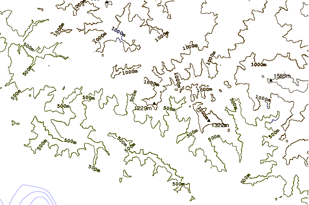 Mountain peaks around Monte Caucaso (Liguria)