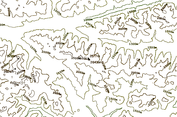 Mountain peaks around Monte Cavallino