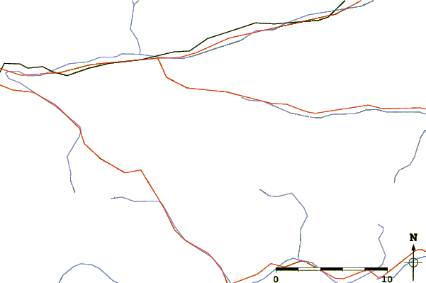 Roads and rivers around Monte Cavallino