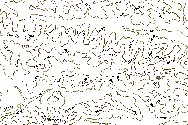 Mountain peaks around Monte Chiadenis