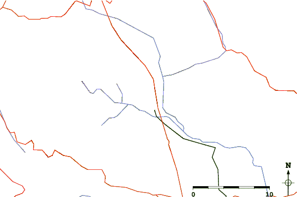 Roads and rivers around Monte Cimone di Tonezza