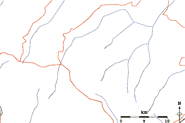 Roads and rivers around Monte Cimone