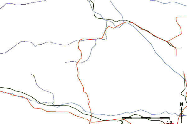 Roads and rivers around Monte Colombano