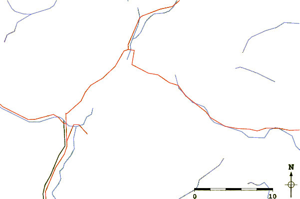 Roads and rivers around Monte Cridola