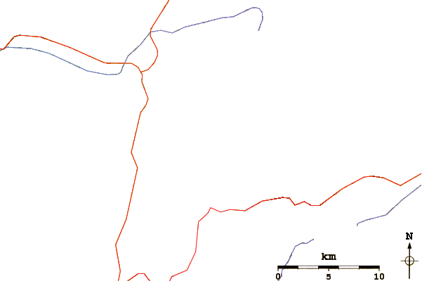 Roads and rivers around Monte Cristo