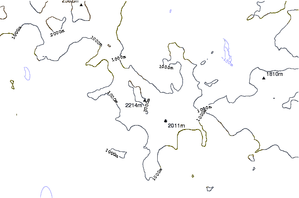 Mountain peaks around Monte Darwin