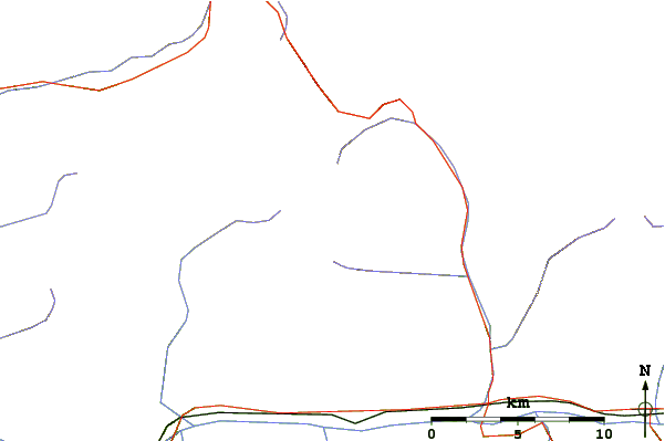 Roads and rivers around Monte Disgrazia