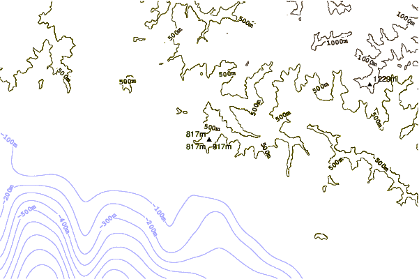 Mountain peaks around Monte Fasce