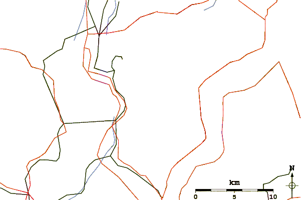 Roads and rivers around Monte Generoso