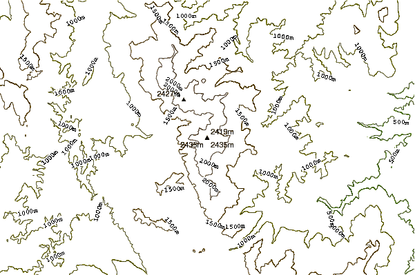 Mountain peaks around Monte Gorzano