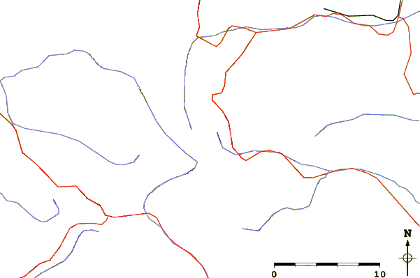 Roads and rivers around Monte Granero