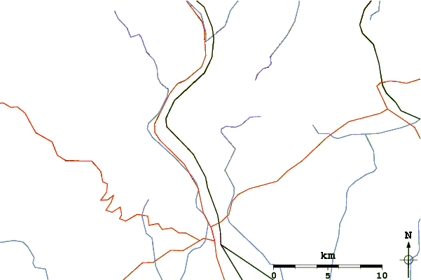 Roads and rivers around Monte Grappa