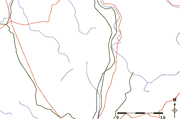 Roads and rivers around Monte Leco