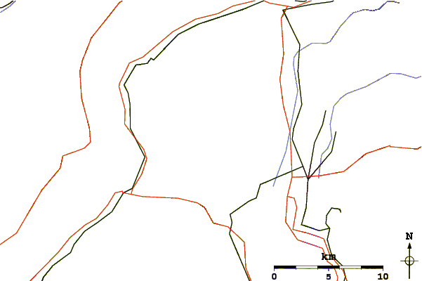 Roads and rivers around Monte Lema